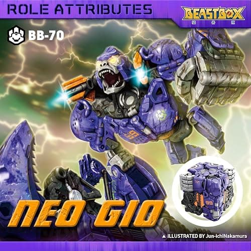BEASTBOX BB-70 NEO GIO Deformation Toys Action Figure, Converting Toys in Mecha and Cube, Perfect Birthday Party Gift for Teens and Adults thumbnail 9