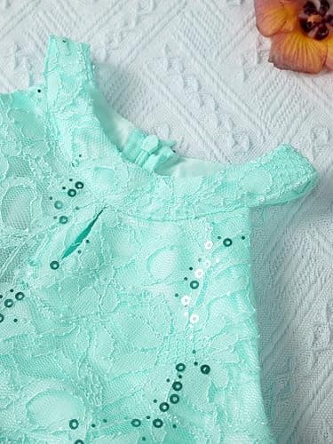 CHICTRY Girls Junior Halter Lace Bodice with Chiffon Overlay Prom Bridesmaid Wedding Gown Maxi Romper Dress thumbnail 2