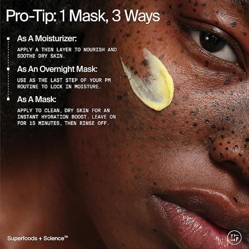 Youth To The People Superberry Dream Mask - Hyaluronic Acid + Vitamin C Face Moisturizer + Overnight Facial Mask, Hydrates + Plumps + Brightens Skin, Evens Skin Tone, For Dry + Dull Skin, Non-Greasy thumbnail 5