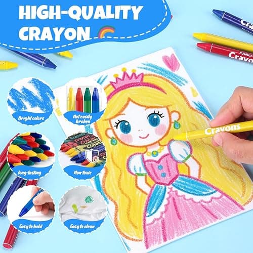 FUMILE 24 Sets of 4 Colors Crayons (96 Count), Crayons Bulk Individual Packs, Non-Toxic Mini Crayon for Kids Party Favors, Restaurants, School Supplies, Travel and More Events thumbnail 5