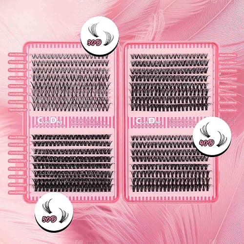 Lash Extension Kit, DIY Eyelash Clusters Kit with Lash Bond and Seal Glue Waterproof, Eyelashes Remover for Lash Cluster Extensions Kit for Beginner,Lashes Applicator Tool (30D40D50D) thumbnail 4