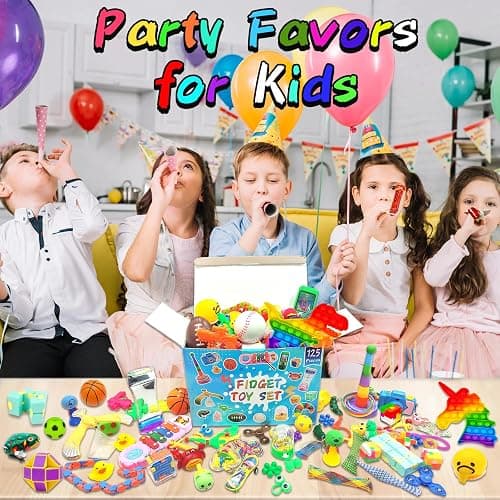 125 Pack Fidget Toys Assortment for Kids 4-8-12,Stress&Anxiety Relief Toys for Party Favors,Treasure Box Fillers,Classroom Prizes Rewards,Carnival,Pinata Stuffers thumbnail 2