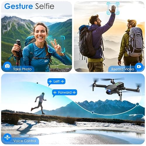 Drone with Camera, 1080P FPV Foldable Drone with Brushless Motor, One Key Take Off/Land, Altitude Hold, 360° Flip, Gravity Control, 2 Batteries, 3 Speeds Mini Drone for Kids Beginners thumbnail 4
