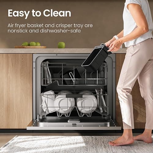 Topzee Dual Basket Air Fryer 8QT – Family Size Air Fryer with Dual Independent Zones, 8 Cooking Presets, Simultaneous Finish Mode, Viewing Windows, 90–400°F, Low-Oil Cooking, Black thumbnail 9
