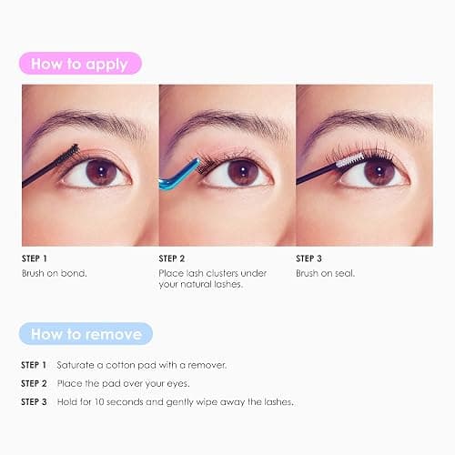 FALSCARA Complete DIY Eyelash Extensions Starter Kit, Bond & Seal, Precision Applicator & 36 Lengthening 10mm-12mm Natural Volume Lash Extension Wisps, Sporty Style & Rounded Shape thumbnail 2