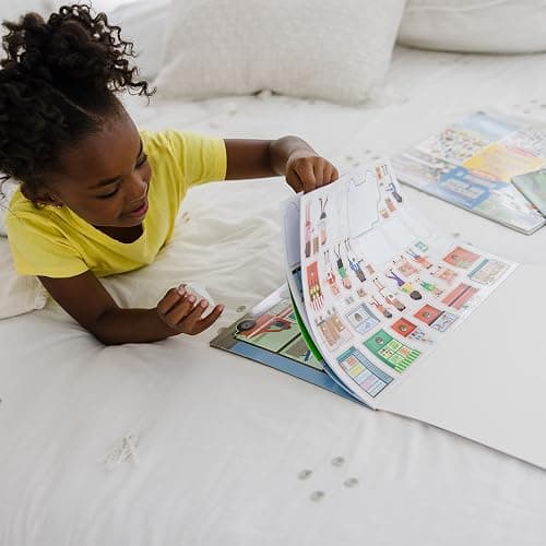 Melissa & Doug Reusable Sticker Pads Set: Habitats, Vehicles, Town: 115 Stickers thumbnail 5