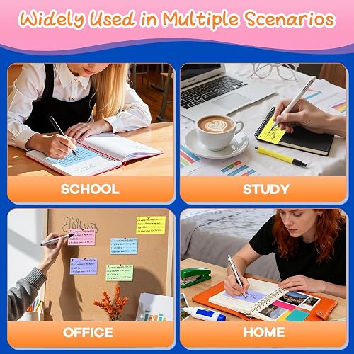 250 Count Colored Index Cards 3 x 5 Inch, Lined Flash Cards with Key Ring, Ruled Note Cards for Office Use, Portable Note Taking Study Flashcards for Home and School thumbnail 7