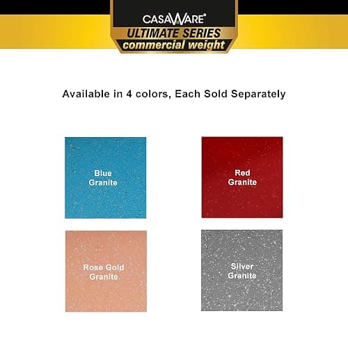 casaWare 3pc Ultimate Commercial Weight Cookie Sheet Set, Two 15 x 10-Inch Pans, One 13 x 9-Inch-Inch Pan (Rose Gold Granite) thumbnail 4