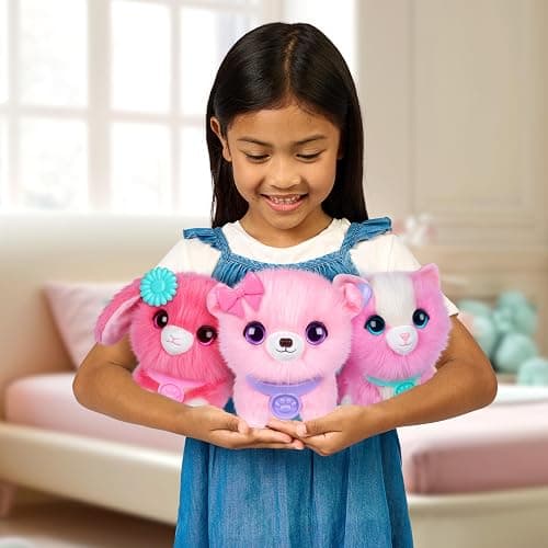 SCRUFFALUVS Pink Surprise Pet, Mystery Plush Toys, Stuffed Animals, Wash to Reveal 1 of 3 Rescue Pets: Puppy, Bunny, or Kitty - Includes 8.7" Deluxe Pet Carrier - Styles May Vary thumbnail 8