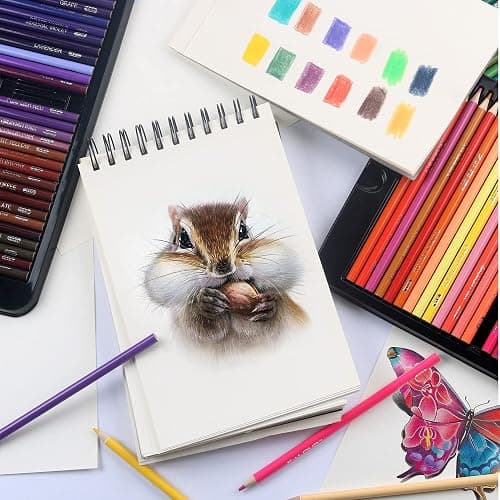 KALOUR 180 Colored Pencil Set for Adults Artists - Rich Pigment Soft Core -12 Metallic Pencil - Ideal for Coloring Drawing Sketching Shading Blending - Vibrant Color（Tin Case） thumbnail 5