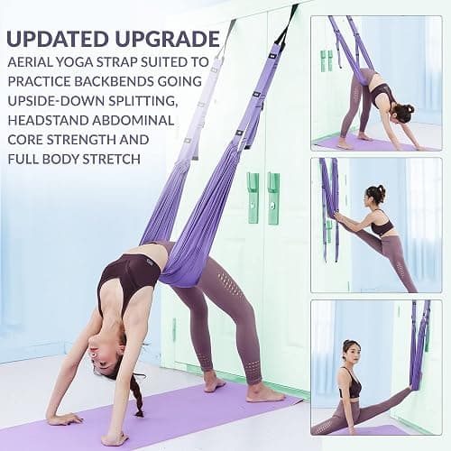 Leg Stretcher Strap, Stretching Equipment with Door Anchor Flexibility Trainer Backbend Assist for Dance Aerial Yoga Ballet Leg Stretching Exercise thumbnail 2