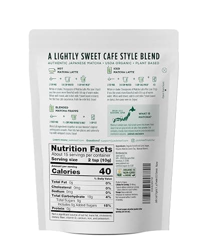 Jade Leaf Matcha Organic Premium Ceremonial Grade Matcha Green Tea Powder - Japanese - Culinary, Ingredient, Ceremonial Barista Teahouse, Latte, Collagen, 5.3 Ounce (Pack of 1), Vanilla Matcha Latte thumbnail 2