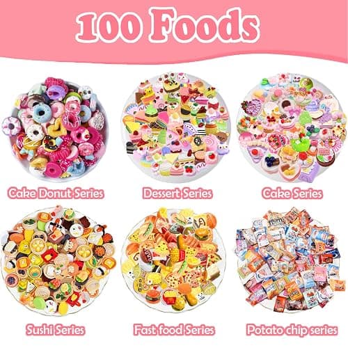 150Pcs Miniature Food Drinks Bottles Dollhouse Accessories 1:12 Mini Stuff Things Toy Set Dollhouse Pretend Kitchen Play Game Tiny Baking Hamburger Bread Ice Cream Cake Tableware thumbnail 3