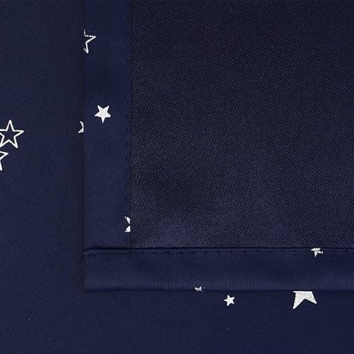 BGment Kids Blackout Curtains for Boys Bedroom, Star Curtains Thermal Insulated Grommet Window Drapes for Nursery, Set of 2 Panels (42 x 63 Inch, Navy Blue) thumbnail 9