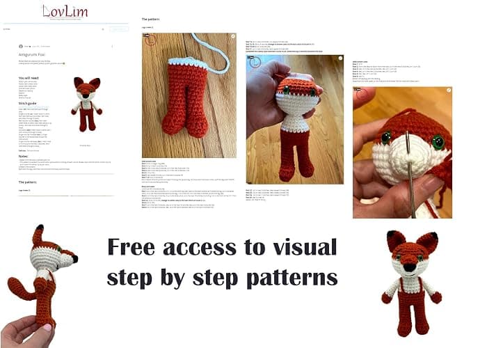 LovLim Crochet Yarn, 10x50g Soft Cotton Yarn Skeins, 1200+ Yards, for Crochet and Knitting, Free Crochet/Amigurumi Patterns, Craft DK Yarn Perfect Starter Kit (Autumn) thumbnail 4