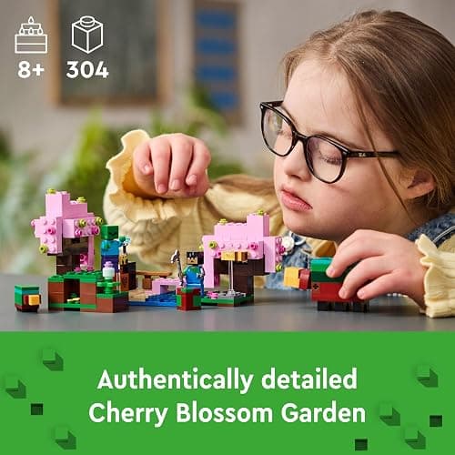 LEGO Minecraft The Cherry Blossom Garden, Video Game Toy for Kids, Building Set with 2 Minecraft Minifigures, Bees and a Sniffer Figure, Hands-on Minecraft Toy for Boys and Girls Ages 8 and Up, 21260 thumbnail 2