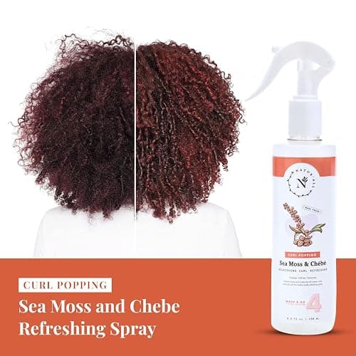 NaturAll Sea Moss & Chebe 8.5 Oz Curl Refresher Spray for Curly Hair, Coils and Waves – All Natural Sulfate Free, Silicone Free, Hydrating & Nourishing Hair Mist for Women & Men thumbnail 2