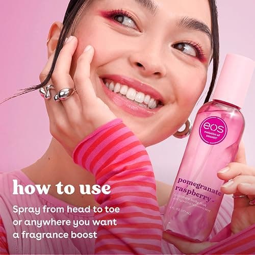 eos Cashmere Body Mist, Pomegranate Raspberry, Body Spray for Women, Hair Mist, Fruity, Moisturizing, Hyaluronic Acid, Glycerin, Vegan, Cruelty-free, 6 fl oz thumbnail 4