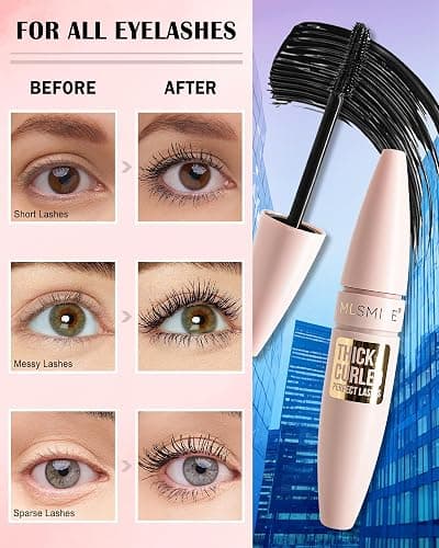 Brown Waterproof Mascara, Lashes Extension Mascara with Dual-Sided Brush, Great for Lengthening and Volumizing Eyelashes, No Clumping Tube Máscara Volume and Length, Long Wear, Smudge-Proof-03 thumbnail 6
