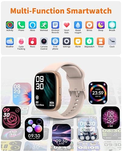 Smart Watch for Men Women, Bluetooth Calling, 1.83" HD Touch Screen Fitness Tracker, 100+ Sports Modes,Heart Rate Sleep Monitor， DIY Dial, IP68 Waterproof, Compatible with Android & iOS thumbnail 6