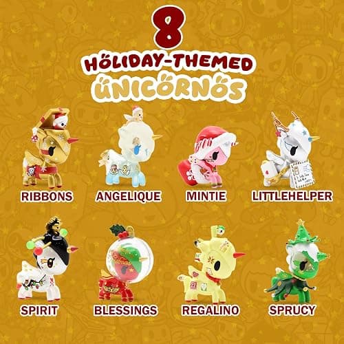 tokidoki - Holiday Unicorno Series 3 Blind Box – Collectible Mystery Figure – Cute Miniatures – Surprise Gift for Kids & Collectors – Random Unicorn Collectibles - 8 Pack thumbnail 4