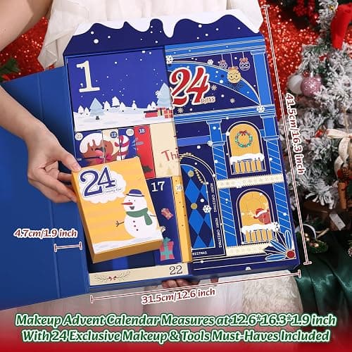 UCANBE Luxury Makeup Advent Calendar 2026, 24-Day Christmas Beauty Gift Set for Women & Teen Girls, Limited-Edition Xmas Cosmetic & Skincare Essentials Countdown Calendar Holiday Surprise Make Up Kit thumbnail 8