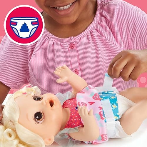 Baby Alive Magical Mixer Baby Doll, Strawberry Shake, Doll with Toy Blender, Baby Doll Set for Kids 3 and Up, Blonde Hair thumbnail 2