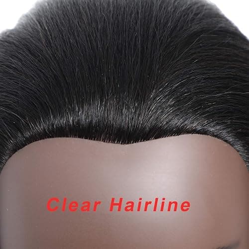 Ineffable 14"Training head 100% Real Hair Mannequin Head Training Head Cosmetology Doll Head Manikin Practice Head Hairdresser With Free Clamp Holder Female (B-14inch) thumbnail 5