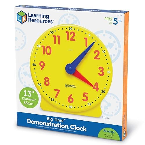 Learning Resources Big Time Learning Clock, Analog Clock, Homeschool, 12 Hour, Basic Math Development, Ages 5+ thumbnail 7