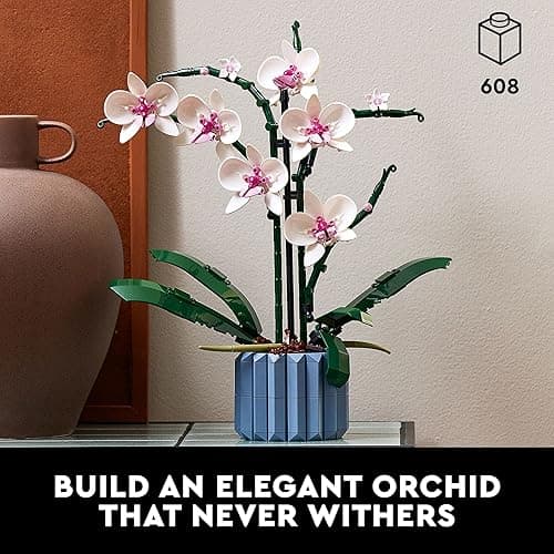 LEGO Botanicals Orchid - Artificial, Fake Indoor Flowers Building Set for Home, Kitchen, Desk Decoration, Adults Ages 18+ - Gift for Birthdays - 10311 thumbnail 3