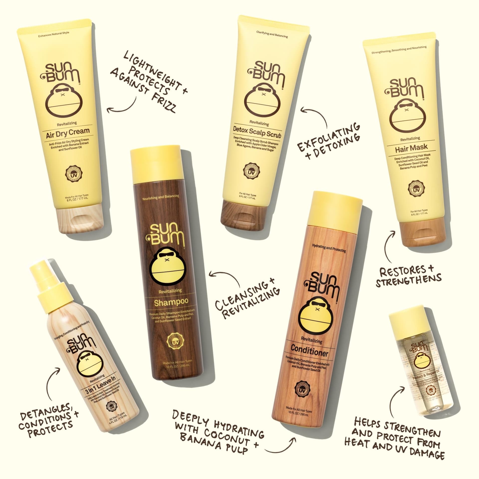 Sun Bum 3-in-1 Leave-In Conditioner Spray - Vegan & Cruelty Free - Detangles, Conditions & Protects Hair - 118ml thumbnail 4