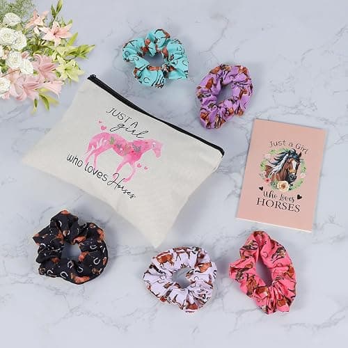 Horse Lover Gifts: Cool Stuff for Women & Men - Horse Tumbler, Makeup Bag, Baseball Hat, Bracelet, Hair Band, Socks, Card for Birthday & Christmas thumbnail 5