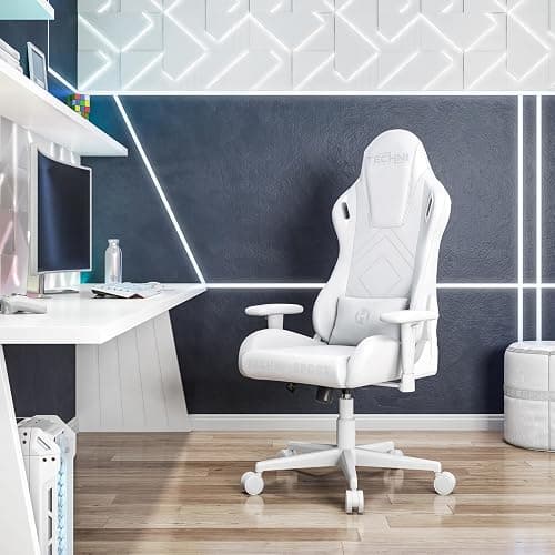 Techni Sport White Velvet Gaming Chair thumbnail 5