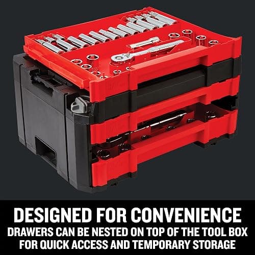 Craftsman 262-Piece Mechanic Tool Set with 3-Drawer VERSASTACK Box, SAE and Metric Socket Set, Car and Motorcycle Tool Kit with Combination Wrenches and Spark Plug Sockets (CMMT45309) thumbnail 7