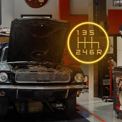 Kavaas Gear Shift Neon Sign, 3D Engraved Manual Transmission Lever Neon Sign for Garage Decor | LED Garage Signs for Car Room Decor, Auto Repair Workshop, Man Cave - Best Gifts for Dad, Car Enthusiast (GS2G) thumbnail 7