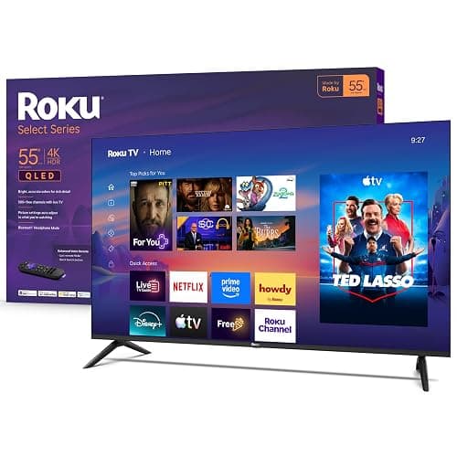 Roku 55-Inch Select Series Smart TV 2026-4K QLED TV - Roku TV | Flat Screen QLED Television with Voice Remote, Wi-Fi & Bluetooth Headphone Mode - Streaming Live Local News, Sports, & Movies - Image 1
