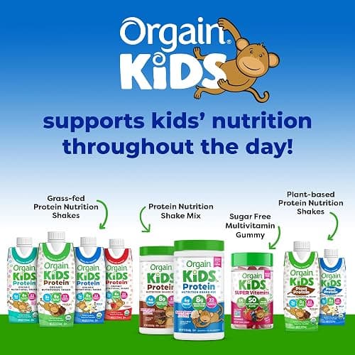 Orgain Organic Kids Nutritional Protein Shake, Chocolate, Healthy Kids Snacks, 8g Dairy Protein, 3g Fiber, 22 Vitamins & Minerals, No Soy Ingredients, Gluten Free, Non-GMO, 8.25 Fl Oz (Pack of 12) thumbnail 7