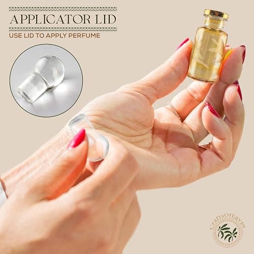 Egyptian Perfume bottles, Empty Glass Mini Bottles for Perfume, Essential Oils or Potion - Set of 10 Decorative Small Vials, Each 2" High (5cm), Assorted Colors thumbnail 5