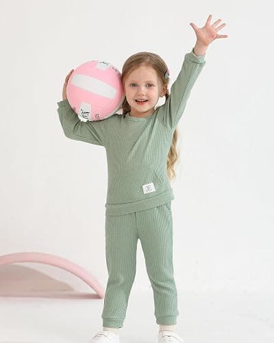 Weebaby Toddler Girl Clothes Infant Girl Sweatsuit Baby Pant Set Outfits Fall Winter Clothing Little Clothes for Girl thumbnail 2