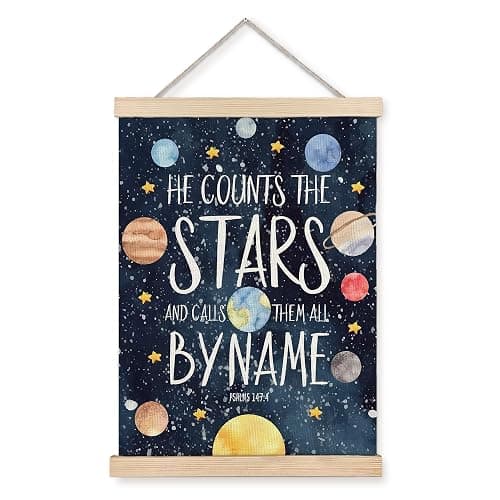 URLLUAE Solar System Poster Hanger Frame, Space Nursery Decor,Space Wall Art,Outer Solar System for Kids Room Decor for Boys Room,12x16 Inches - Image 1