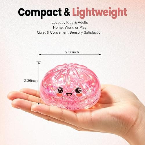 6PCS Glitter Squishy Toy, Crazy Fun Squishy with Box, Stretchable Squeeze Stress Balls Fidget Sensory Squishy for Holiday thumbnail 2