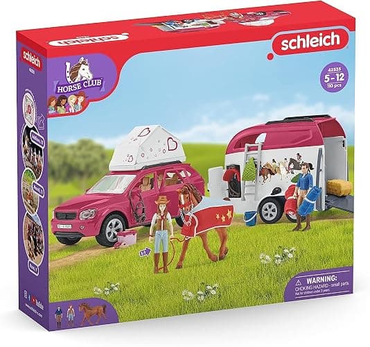 Schleich Horse Club - 110 PC Car and Trailer Tent Camping Playset with Fun Horse and Rider Figures for Girls and Boys - Realistic Toy Figurines and Accessories for Kids Ages 5+ | 42535 thumbnail 7