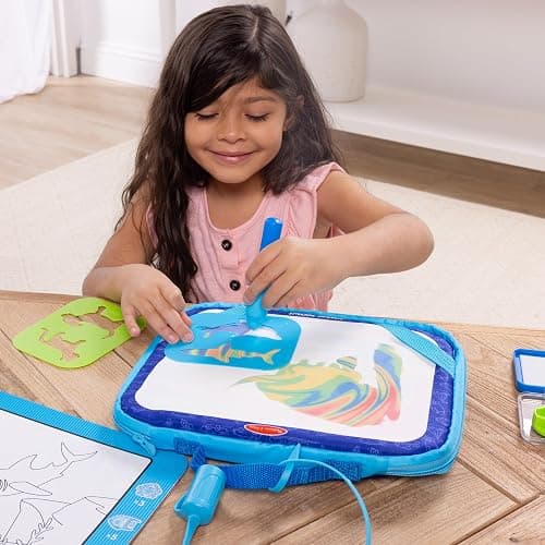 Melissa & Doug Water Wow! Take-Along Reusable Color-Reveal Drawing Set Mess-Free Multi-Activity Pad with Water PenTravel Toy for Toddlers & Kids Ages 3+ thumbnail 8