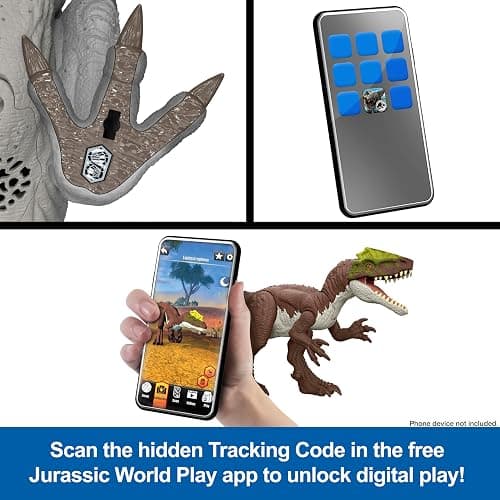 Mattel Jurassic World Rebirth Wild Roar Baryonyx Dinosaur Toy with Tail-Controlled Chomp Multi-Direction Attack & Sound, Posable & Digital Play thumbnail 6