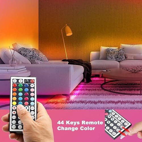 DAYBETTER Led Lights for Bedroom, 32.8ft Led Strip Lights RGB Color Changing Strip Light with Remote Control, Led Light for Room Decor, Home Decor thumbnail 4