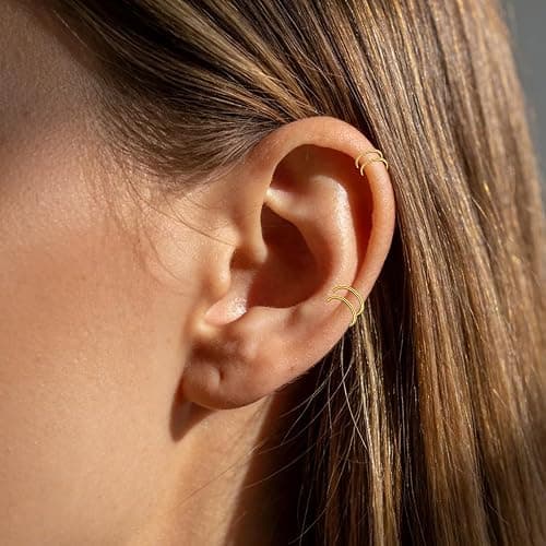 JFORYOU Fake Nose Ring Fake Septum Fake Nose Ring Hoop Fake Nose Rings for Women Faux Nose Piercing Spring Clip on No Pierced Non Piercing Faux Body Piercing Jewelry for Women Men thumbnail 8