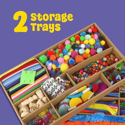 Kid Made Modern Arts and Craft Kit – A DIY 3.8 Pounds of Hobby Craft Supplies & Materials Box for Creative Art Projects for Kids Age 4 5 6 7 8 9 10 11 & 12 Year Old Girls & Boys thumbnail 5