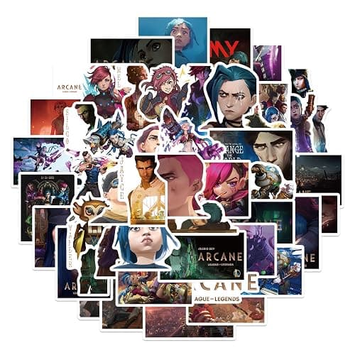 50Pcs Cartoon Arcane：League of Legends Stickers for Water Bottle Cup Laptop Guitar Car Motorcycle Bike Skateboard Luggage Box Vinyl Waterproof Graffiti Patches JHSL thumbnail 3