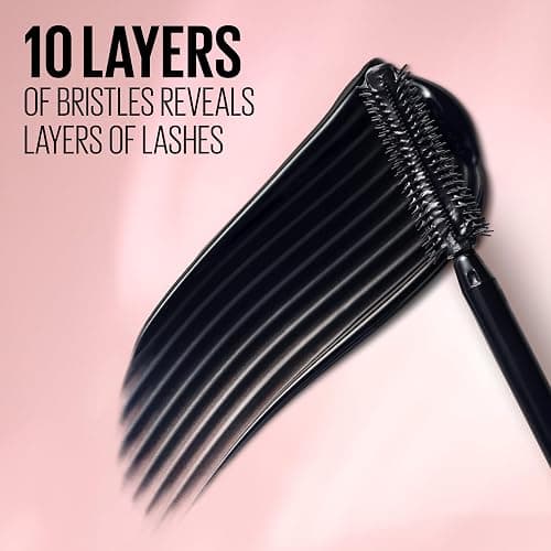 Maybelline Lash Sensational Washable Mascara, Lengthening and Volumizing for a Full Fan Effect, Blackest Black, 1 Count thumbnail 5