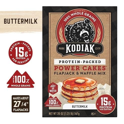 Kodiak Cakes Protein Pancake Power Cakes, Flapjack and Waffle Baking Mix, Buttermilk, 20 Oz, (Pack of 6) thumbnail 5